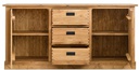 NordicStory Aparador Comoda rustica de madera maciza de roble &quot;Provance 2x3&quot; 175 x 48 x 84,5 cm.